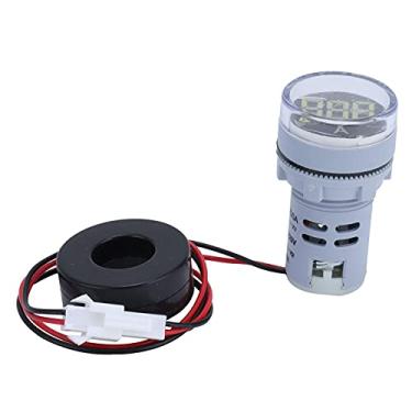 Imagem de Medidor de corrente digital, detector de corrente retardador de chama geral Baixo consumo de energia 0~100A para leitura de corrente clara para telecomunicações de eletricidade(Branco)