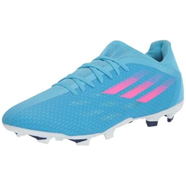 Imagem de adidas Unissex-Adulto X Speedflow.3 Sapato de Futebol Firm Ground, Sky Rush/Team Shock Pink/Branco, 11.5