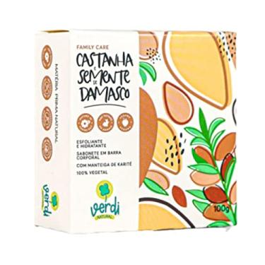 Imagem de Sabonete Esfoliante e Hidratante Vegano 100% vegetal Castanha e Semente de Damasco Verdi Natural