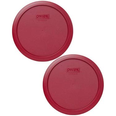 Imagem de Pyrex 7402-PC Tampas de plástico Sangria Red para armazenamento de alimentos – Pacote com 2