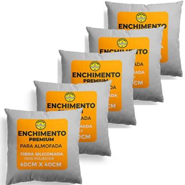 Imagem de Kit 5 refil enchimentos para almofadas 40x40