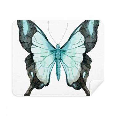 Imagem de Pano de limpeza Borboleta com asas azuis Limpador de tela 2 peças de tecido de camurça