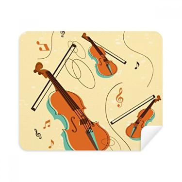 Imagem de Pano de limpeza para violino com estampa de instrumentos musicais, 2 peças, tecido de camurça