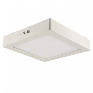 Imagem de Plafon LED Sobrepor Quadrado 18W Blumenau 3000K Luz Amarela