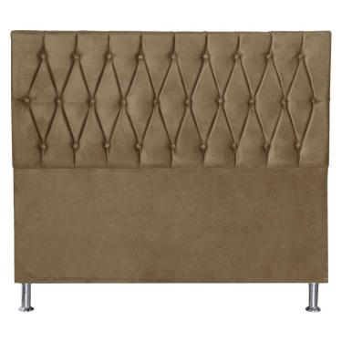 Imagem de Cabeceira Casal 1,40m Paris Suede Bege