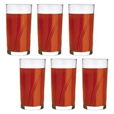 Imagem de Copo Vidro 300ml Brisa Suco Agua Glamour Luxo Nadir - 6 Un