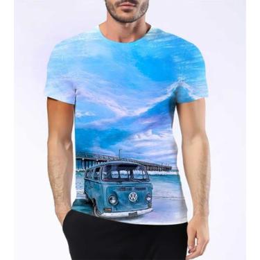 Imagem de Camisa Camiseta Kombi De Viagem Carro Antigo Completo Praia - Estilo K