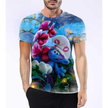 Imagem de Camisa Camiseta The Smurfs Os Desenho Azuis Fofos Filme 7 - Estilo Kra