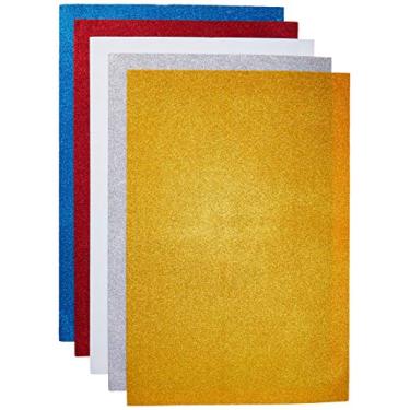 Imagem de Make + Placa Em Eva Com Gliter, 60x40cm, 2mm, Cores Sortidas, 5 unidades