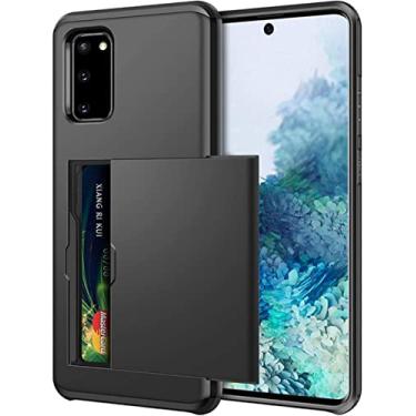 Imagem de Capa protetora para Samsung Galaxy S20 S21 Plus Note20 Ultra FE 5G com suporte para cartão, capa protetora dura, preta, para Galaxy S10