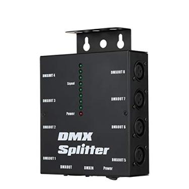Imagem de Domary Receptor de sinal, Amplificador de distribuição de 8 canais divisor óptico DMX512 para festa DJ show clube discoteca KTV luz de palco