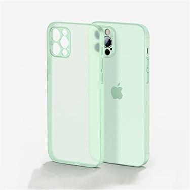 Imagem de Capa macia de silicone translúcido ultrafino de luxo para iphone 13 11 12 mini pro xs max x xr 7 8 plus se2020 capa fosca à prova de choque, verde, para ipone se 2020