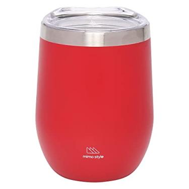 Imagem de Mimo Style Copo Térmico de Aço Inoxidável Parede Dupla Vermelho 350ml Com Tampa de Polipropileno Livre de BPA. Ideal para Manter A Temperaturas de Bebidas Quentes e Geladas, Café, Chá, Suco E Água