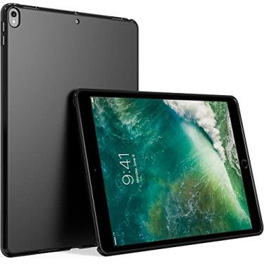 Imagem de Capa para iPad de 10,5 polegadas, capa protetora de silicone macia de borracha TPU fosco da Puxicu para iPad Air de 3ª geração 2019 / iPad Pro 2017 10,5 polegadas - preta