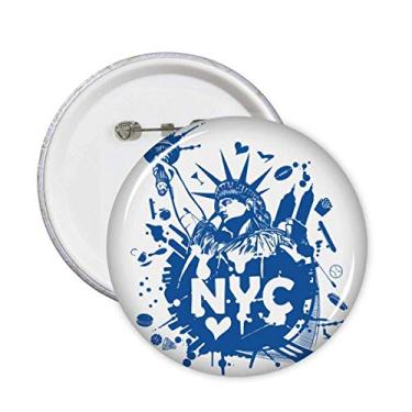 Imagem de Emblema de broches de Nova York City USA of Liberty 5 peças