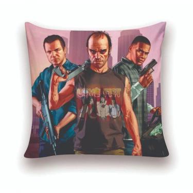 Imagem de Almofada Decorativa 40x40 Personalizado Cheias Gta V