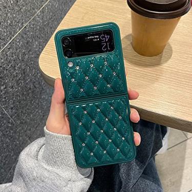 Imagem de Capa de losango retrô com brilho e strass de luxo para Samsung Galaxy Z Flip 3 4 5G Z Flip3 Zflip3 Flip4 Zflip4 Capa, G, para Samsung Z Flip 4