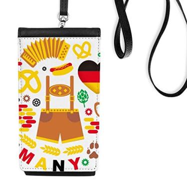 Imagem de Carteira para celular com bandeira da alfândega da Alemanha, bolso preto