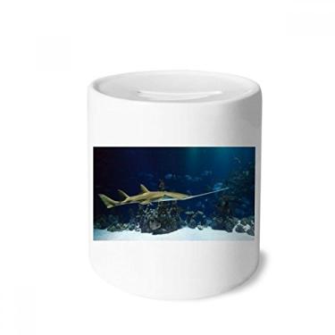 Imagem de DIYthinker Caixa de moedas de cerâmica com imagem da natureza do skate do oceano para guardar dinheiro
