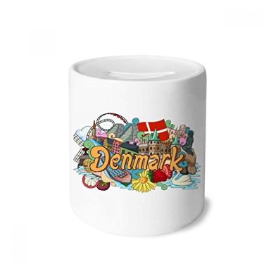Imagem de DIYthinker Den Nye Havn Castelo Frederiksborg Dinamarca Caixa Dinamarca Porta-Moedas Cerâmica Presente de Cofrinho
