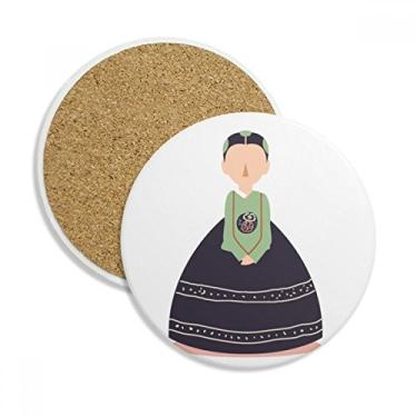 Imagem de Caneca feminina tradicional personalizada na Coreia porta-copos Caneca de proteção de mesa Pedra absorvente