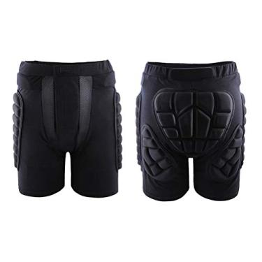 Imagem de BESPORTBLE Calça Curta Acolchoada 3D Unissex - Proteção para Quadril, Coxa e Cóccix - Esportes como Esqui, Patinação, Mountain Bike - Preta - M, S, L, XL