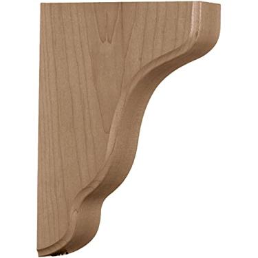 Imagem de Ekena Millwork BKTW02X07X10PLRW 4,5 cm L x 19,5 cm P por 23,5 cm A Suporte de madeira Plymouth de madeira de borracha
