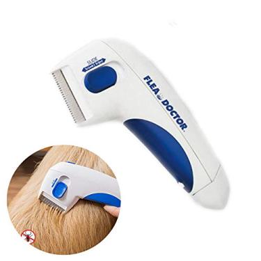 Imagem de Pente de Escova Elétrica, Limpeza de Animais de Remoção da Cabeça, Ferramenta de Captura Pulgas e Carrapatos para Cães Gatos - PLP MANIA