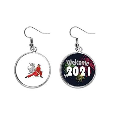 Imagem de Shaolin Temple Stick Chinese Shaolin Brincos Brincos Brincos Joias 2021 Blessing