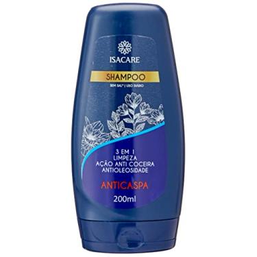 Imagem de Isacare Shampoo Anticaspa 200ML Anticoceira 3 Em 1 Azul