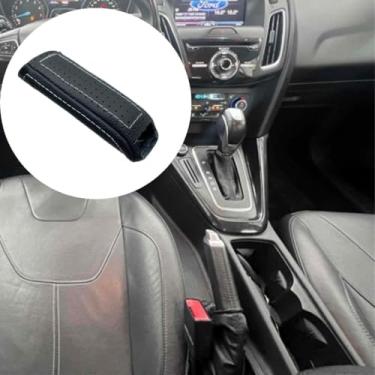 Imagem de Luva em couro alavanca freio de mão compativel com Focus S 2014 2015 2016 2017 2018 2019 (B - ALAVANCA LONGA REVESTIDA)