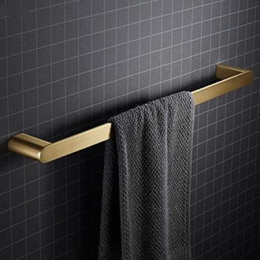 Imagem de Conjunto de acessórios de banheiro em bronze dourado escovado para toalha/papel rack/escova de toalete/secador de cabelo Ganchos Coner prateleira ferragens de banho, barra de toalha simples