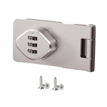 Imagem de Ｂｅｓｇａ Fechadura Da Gaveta Do Armário, Fechadura Da Porta Do Armário, Fechadura de Combinação Mecânica, Prata 3.5 polegadas, Tamanho real