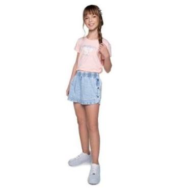 Imagem de Conjunto manga curta e shorts jeans Have Fun-Feminino