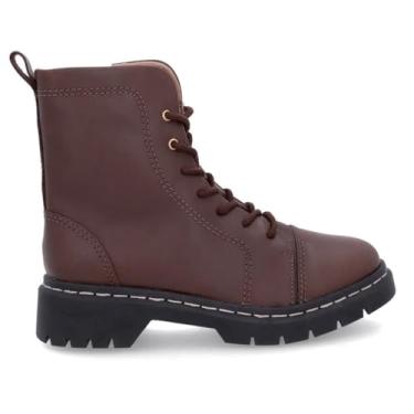 Imagem de Coturno Usaflex Feminino Em Couro Cano Médio Tratorado Chocolate Al1301003 35