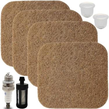 Imagem de Pacote com 4 filtros de limpeza de ar FS85 FS80 pré-filtro para Stilh FS75 FS80 FS80R FS85 BG75 HS75 HL75 HT75 HS75 HS75 KM85 HS85 HS80 HT70 aparador de ervas daninhas (conjunto com 4)