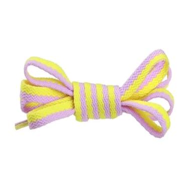 Imagem de Cadarços Duplos Planos De Cor Misturada Cadarços De Tênis Colorido Cadarços Acessórios(Color:Color No.9,Size:150cm)