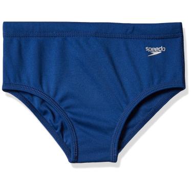 Imagem de Sunga Infantil, Speedo, Acquaplus, Modelo Liso com Forro Interno e Cordão Personalizado, Tamanho Kids, tamanho 8 - Marinho