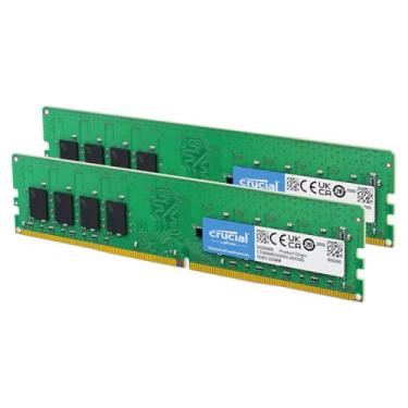 Imagem de Crucial Kit RAM DDR4 de 16 GB (2 x 8 GB), memória de desktop CL22 de 3200 MHz (PC4-25600), UDIMM de 288 pinos, downclockable para 2933/2666MHz, compatível com Intel e AMD Ryzen - CT2K8G4DFRA32A