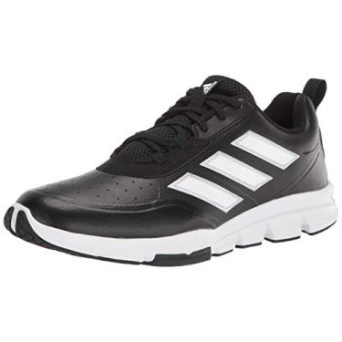 Imagem de adidas Tênis de beisebol masculino Eg6682, Preto/branco/prata, 46