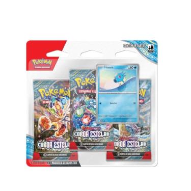 Imagem de Pokémon TCG, Blister Triplo Horsea Escarlate E Violeta 7 Coroa Estelar