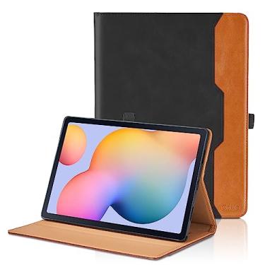 Imagem de Capa para Samsung Galaxy Tab S6 Lite 10,4 polegadas 2024/2022/2020 - modelo (SM-P620/P625/P610/P613/P615/P619) com alça de mão e bolso, capa fólio de couro PU com suporte para despertar/hibernar