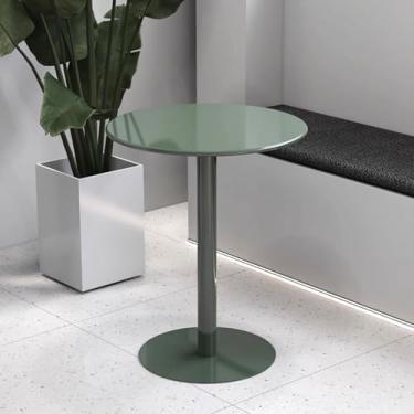 Imagem de Mesa de bar alta, mesa de bistrô, mesa de cozinha, mesa de centro redonda moderna com grande base de metal, barras de jantar de café da manhã, balcão de bistrô, pub, mesas de coquetel para casa,