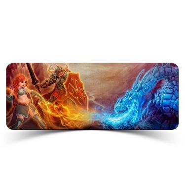 Imagem de Mouse Pad Gamer Tibia Batalha Dragão Azul - Império da Impressão, 90cm