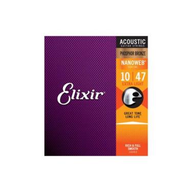 Imagem de Enc violao aco elixir 010 extra light phosphor bronze