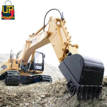 Imagem de Retro Escavadeira de Metal 1722 Huina com movimentos 1:50