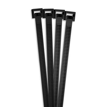 Imagem de Abraçadeira Nylon Cinta Plástica Preta 30cm MarGirius, Preto