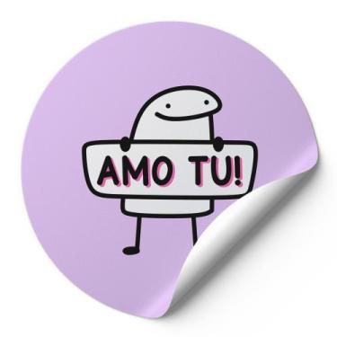 Imagem de 120 Etiquetas Redondas Adesivos Para Cliente Meme Bentô Dia Dos Namora