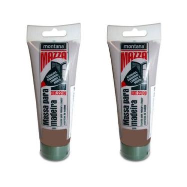 Imagem de Kit 2 Montana Massa Madeira P/ Calafetar Cor Imbuia 220g