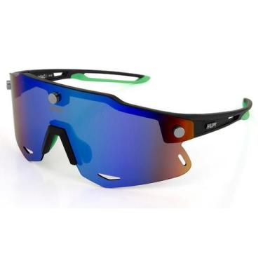 Imagem de Óculos de Sol HUPI Magnetic Preto/verde - Lente Verde Espelhado, Preto